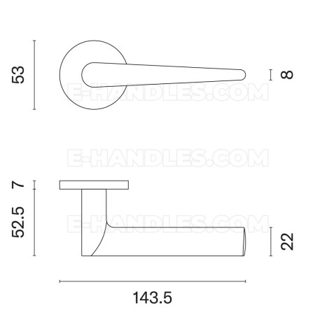 Klamka ARNICA Rozeta R slim 7 mm CP - chrom polerowany Klamka ARNICA Rozeta R slim 7 mm CP - chrom polerowany