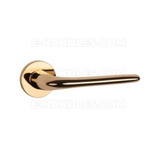 Klamka AZALIA Rozeta R slim 7 mm LG - złoty polerowany