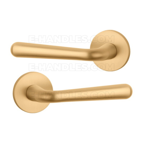Klamka IRGA Rozeta R slim 7 mm GOLD SATIN - złoty matowy Klamka IRGA Rozeta R slim 7 mm GOLD SATIN - złoty matowy