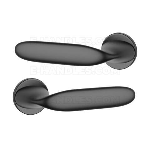Klamka PEONIA Rozeta R slim 7 mm BK - czarny matowy Klamka PEONIA Rozeta R slim 7 mm BK - czarny matowy