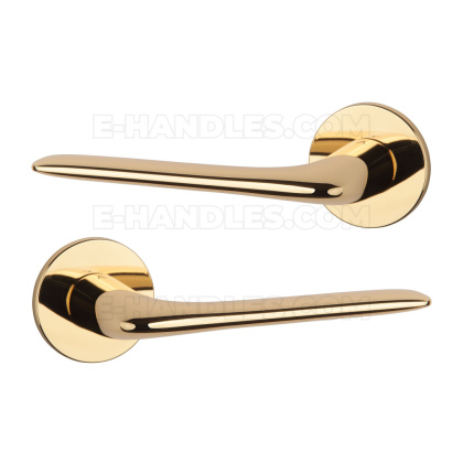 Klamka VIOLA Rozeta R super slim 5 mm LG - złoty polerowany