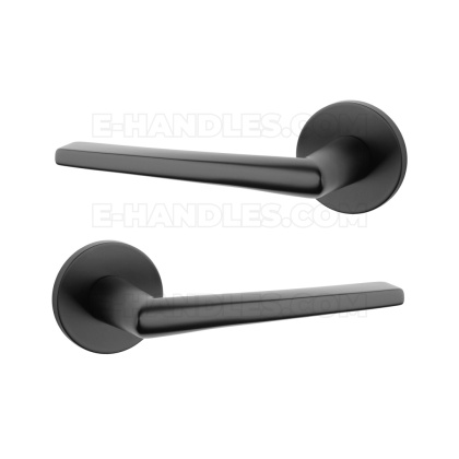 Klamka SALTA Rozeta R slim 7 mm BLACK - czarny matowy