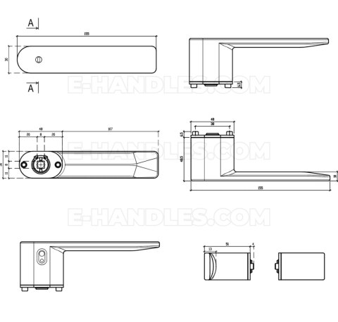 Klamka z zamknięciem w lewej rękojeści SORELLA Rozeta RTH Lock KG LEFT - złoty matowy Klamka z zamknięciem w lewej rękojeści SORELLA Rozeta RTH Lock KG LEFT - złoty matowy