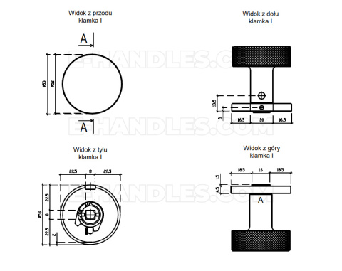 Gałka stała jednostronna TUJA R slim 7 mm CP - chrom polerowany Gałka stała jednostronna TUJA R slim 7 mm CP - chrom polerowany