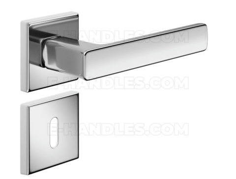 Klamka DND by Martinelli Fold 02 Vis rozeta kwadratowa chrom z rozetą na klucz Klamka DND by Martinelli Fold 02 Vis rozeta kwadratowa chrom z rozetą na klucz