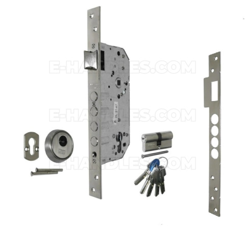Zestaw TESA R200B566N Zamek 85/50, wkładka 30x30, rozeta PZ, niklowany Zestaw TESA R200B566N Zamek 85/50, wkładka 30x30, rozeta PZ, niklowany
