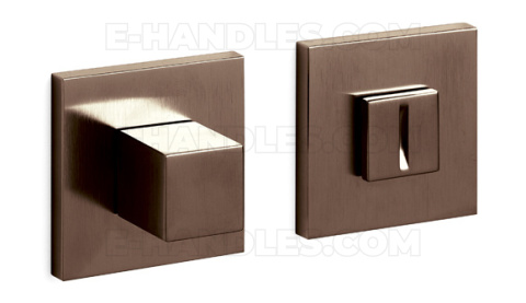 Rozeta WC CUBO Low OLIVARI DS SuperFinish brąz-satyna, trzpień 6x6mm Rozeta WC CUBO Low OLIVARI DS SuperFinish brąz-satyna, trzpień 6x6mm