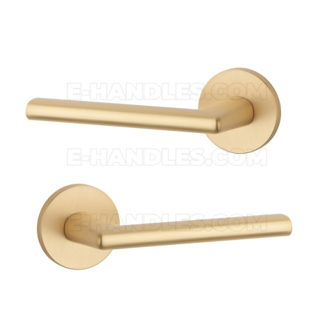 Klamka KALMIA Rozeta R slim 7 mm GOLD SATIN - złoty matowy Klamka KALMIA Rozeta R slim 7 mm GOLD SATIN - złoty matowy