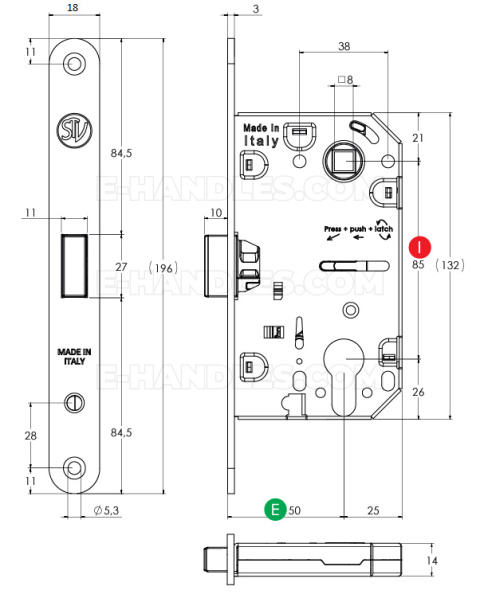 Zamek STV magnetyczny wkładka 85/50 chrom mat A6 Attrazione Zamek STV magnetyczny wkładka 85/50 chrom mat A6 Attrazione
