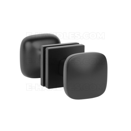 Gałka stało/stała dwustronna QUERCA Q slim 7 mm BK - czarny matowy