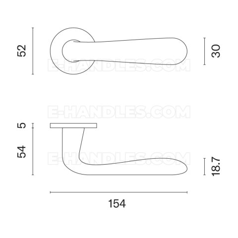 Klamka GARDENIA Rozeta R super slim 5 mm LC - chrom polerowany