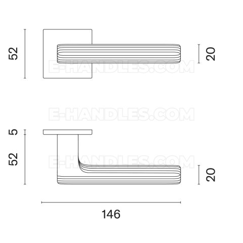 Klamka LARICE Rozeta Q super slim 5 mm LC - chrom polerowany Klamka LARICE Rozeta Q super slim 5 mm LC - chrom polerowany