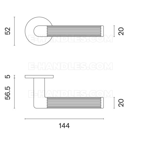 Klamka LOBELIA Rozeta R super slim 5 mm LC - chrom polerowany Klamka LOBELIA Rozeta R super slim 5 mm LC - chrom polerowany