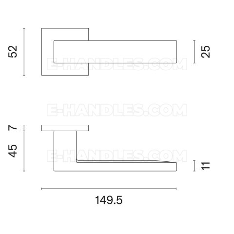 Klamka PINA Rozeta Q slim 7 mm LG - złoty polerowany Klamka PINA Rozeta Q slim 7 mm LG - złoty polerowany