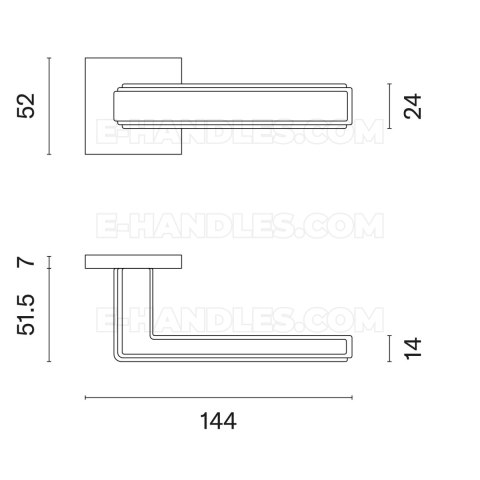 Klamka RAFLESIA Rozeta Q slim 7 mm LG - złoty polerowany Klamka RAFLESIA Rozeta Q slim 7 mm LG - złoty polerowany