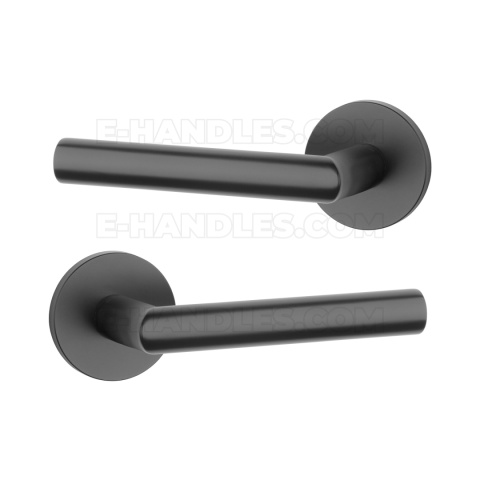Klamka YUZA Rozeta R slim 7 mm BLACK - czarny matowy Klamka YUZA Rozeta R slim 7 mm BLACK - czarny matowy