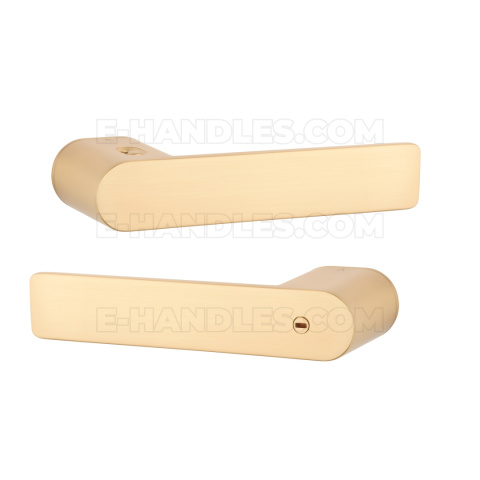 Klamka z zamknięciem w prawej rękojeści SORELLA Rozeta RTH Lock KG RIGHT - złoty matowy Klamka z zamknięciem w prawej rękojeści SORELLA Rozeta RTH Lock KG RIGHT - złoty matowy