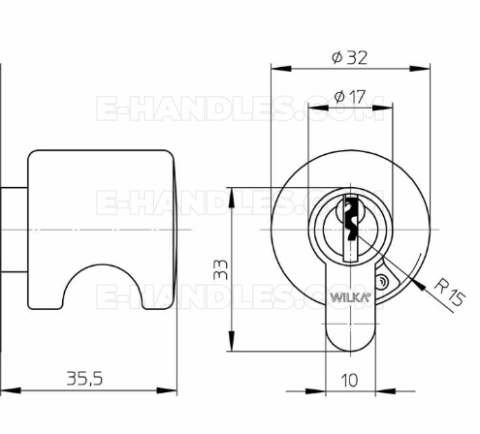 WILKA B6 1400+1405 100mm (50x50 / G50x50) 5 kluczy, zestaw wkładek , (klucz-klucz / gałka-klucz), niklowana WILKA B6 1400+1405 100mm (50x50 / G50x50) 5 kluczy, zestaw wkładek , (klucz-klucz / gałka-klucz), niklowana