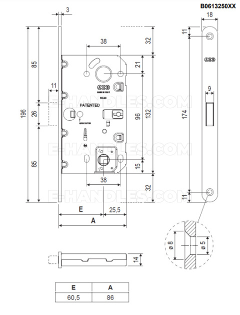 Zamek magnetyczny WAVE do WC 60 F18 chrom mat AGB B061326034 Zamek magnetyczny WAVE do WC 60 F18 chrom mat AGB B061326034