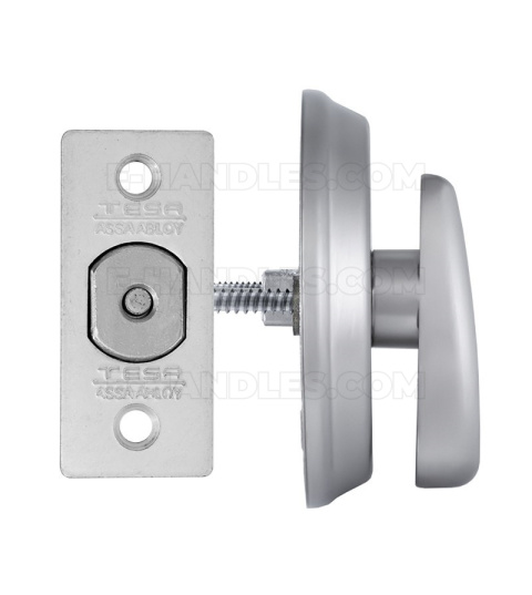 Zamek, zasuwa TESA 514 Z pokrętłem wpuszczana60-70mm chrom mat Zamek, zasuwa TESA 514 Z pokrętłem wpuszczana60-70mm chrom mat