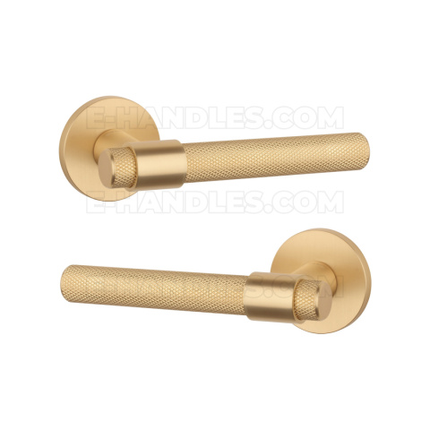 Klamka GOYA Rozeta R slim 7 mm GOLD SATIN - złoty matowy Klamka GOYA Rozeta R slim 7 mm GOLD SATIN - złoty matowy