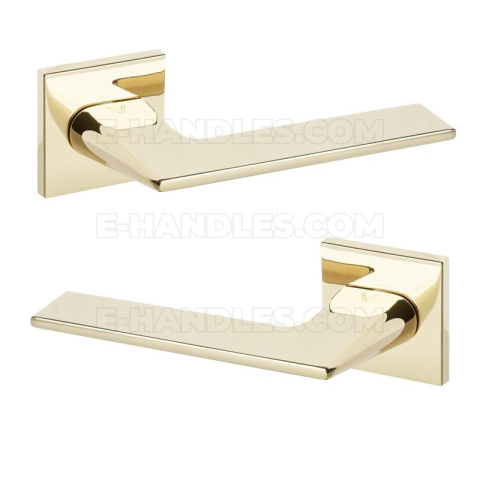Klamka Icon Fit rozeta kwadratowa R67F złoty PVD Klamka Icon Fit rozeta kwadratowa R67F złoty PVD