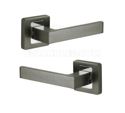 Klamka Roka rozeta kwadratowa R62 antracyt/chrom