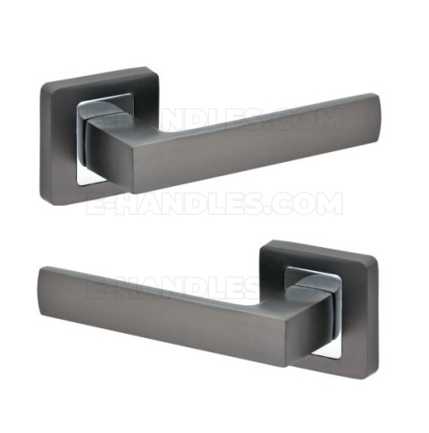 Klamka Toma rozeta kwadratowa R62 antracyt/chrom Klamka Toma rozeta kwadratowa R62 antracyt/chrom