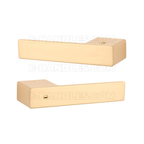 Klamka z zamknięciem w lewej rękojeści LUDISIA Rozeta RTH Lock KG LEFT - złoty matowy Klamka z zamknięciem w lewej rękojeści LUDISIA Rozeta RTH Lock KG LEFT - złoty matowy