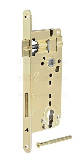 Zamek AGB PATENT GRANDE na wkładkę 90/50 mosiądzowany t.9, wymiary czoła 18x238mm B025975003 Zamek AGB PATENT GRANDE na wkładkę 90/50 mosiądzowany t.9, wymiary czoła 18x238mm B025975003