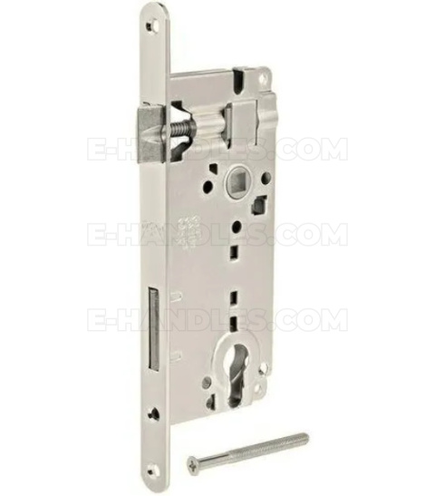 Zamek AGB PATENT GRANDE na wkładkę 90/50 niklowany t.9, wymiary czoła 18x238mm B025975006 Zamek AGB PATENT GRANDE na wkładkę 90/50 niklowany t.9, wymiary czoła 18x238mm B025975006
