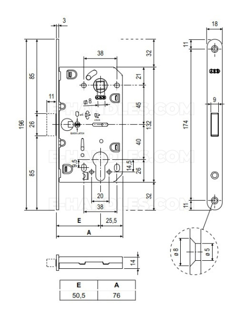 Zamek magnetyczny na wkładkę 85/50 czarny tytan F18 AGB B0610350F9 Mediana POLARIS 2XT Zamek magnetyczny na wkładkę 85/50 czarny tytan F18 AGB B0610350F9 Mediana POLARIS 2XT