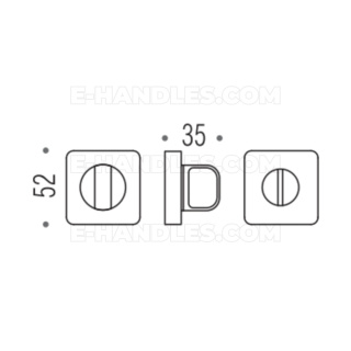 Blokada WC PT19 Colombo Design VM - vintage mat PVD, trzpień 6x6mm