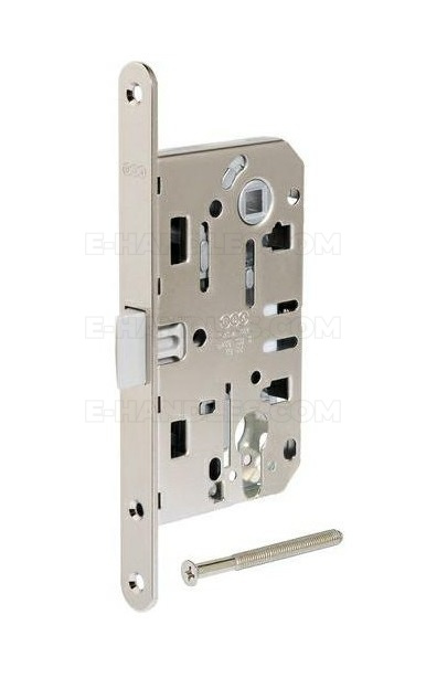 Zamek AGB Mediana EVOLUTION drzwiowy na wkładkę 85/50 niklowany F18 B011035006 Zamek AGB Mediana EVOLUTION drzwiowy na wkładkę 85/50 niklowany F18 B011035006