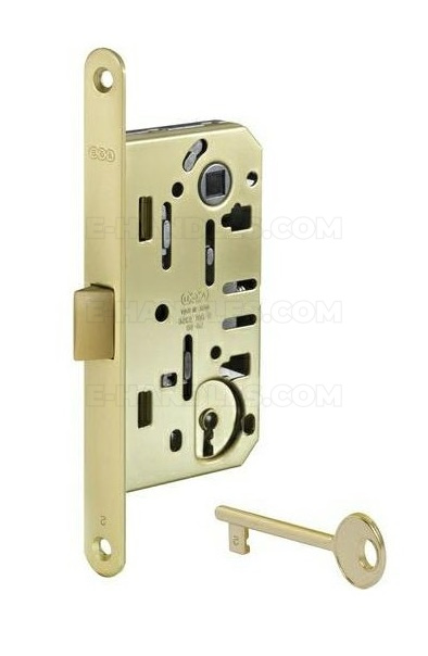 Zamek AGB Mediana EVOLUTION na klucz 90/50 mosiądz mat F18 B011015023 Zamek AGB Mediana EVOLUTION na klucz 90/50 mosiądz mat F18 B011015023
