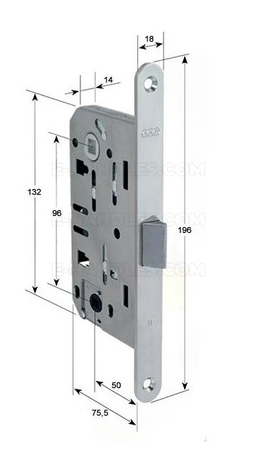 Zamek do WC AGB Mediana EVOLUTION 96/50 mosiądz mat F18 B011025023 Zamek do WC AGB Mediana EVOLUTION 96/50 mosiądz mat F18 B011025023