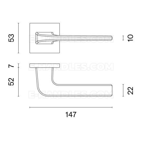 Klamka NAKA Rozeta Q slim 7 mm CP - chrom polerowany