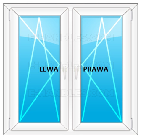 Klamka okienna Prawa OMA Q GOLD SATIN - złoty matowy