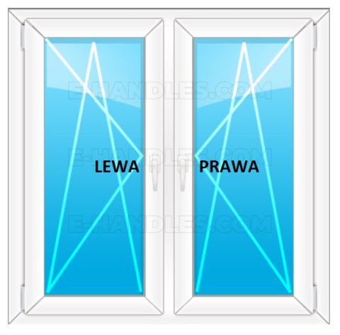 Klamka okienna Prawa REWA R BLACK - czarny matowy