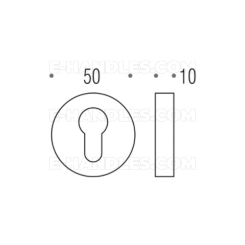 Rozeta PZ CD43GB Colombo Design NM czarny mat