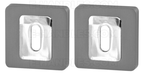 Rozeta kwadratowa R62 antracyt/chrom klucz Rozeta kwadratowa R62 antracyt/chrom klucz