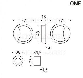 Uchwyt drzwiowy Colombo Design ONE CC211 MOOD Collection, C09 żółty / RAL 1018