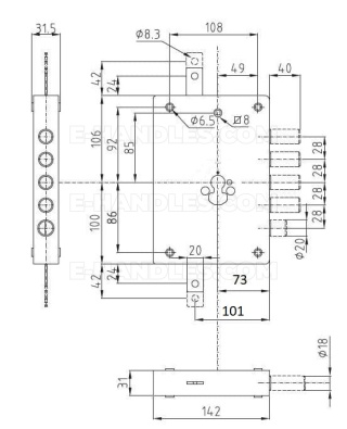 DIERRE ATRA 427 soft-lock zamek do drzwi ASSO 5, AT4, AT4 DB, ASSO 5 Eco