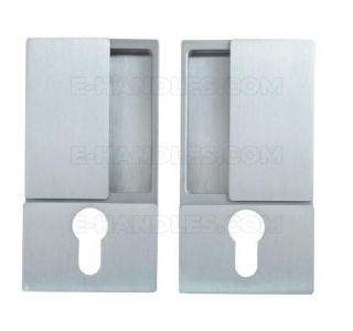 Klamka wpuszczana AGB WAVE wkładka chrom satyna B300030032