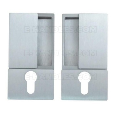Klamka wpuszczana AGB WAVE wkładka chrom satyna B300030032