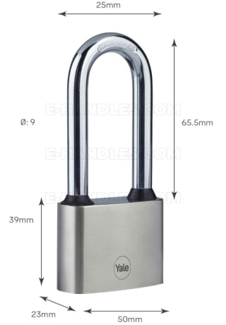 Kłódka YALE Y112 L-50 Long, 3 klucze