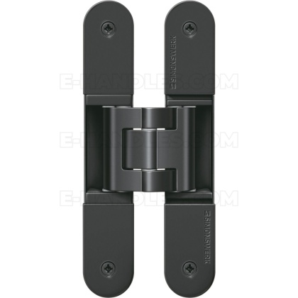 Simonswerk TECTUS TE 340 3D czarny RAL9005, 160x28 mm, zawias niewidoczny (nośność 2szt do 80 kg)