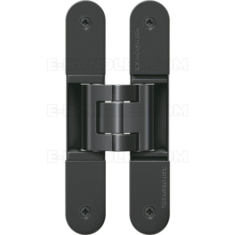 Simonswerk TECTUS TE 340 3D czarny RAL9005, 160x28 mm, zawias niewidoczny (nośność 2szt do 80 kg)