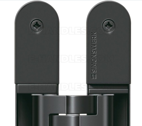 Simonswerk TECTUS TE 340 3D czarny RAL9005, 160x28 mm, zawias niewidoczny (nośność 2szt do 80 kg)