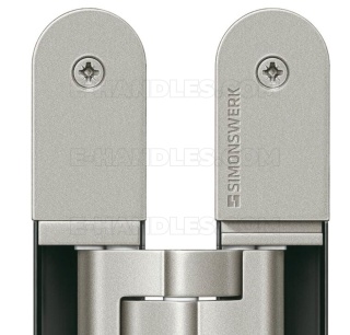 Simonswerk TECTUS TE 340 3D, nowosrebrna F2 160x28 mm, zawias niewidoczny stal (nośność 2szt do 80 kg)